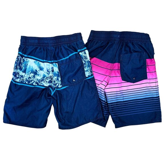 Old Navy Swimsuit Boardshort Trunks Boys Size L (10-12) Set of 2 - Picture 2 of 13